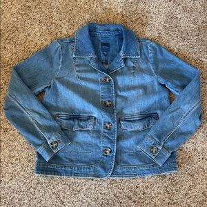 J Jill Denim Stylish Blue Denim Jacket